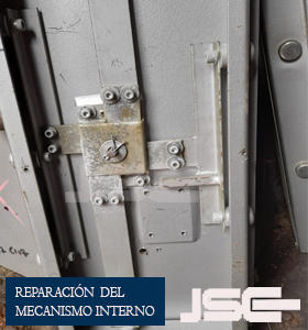 Reparación de cajas de seguridad, mecanismo interno